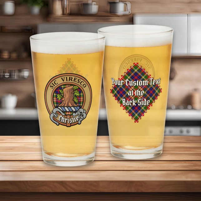 Clan Christie Crest över tartan Glaskopp (Skapare uppladdad)
