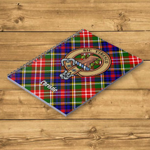 Clan Christie-vapen över tartan Anteckningsbok