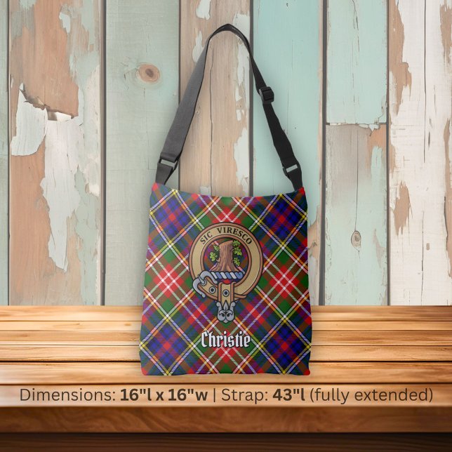 Clan Christie-vapen över tartan Axelväska (Skapare uppladdad)
