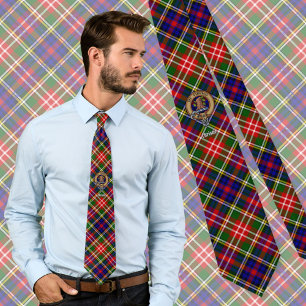 Clan Christie-vapen över tartan Slips