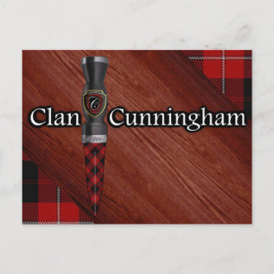 Clan Cunningham Tartan Sgian Dubh-blad Vykort