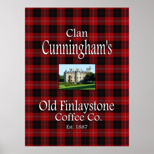 Clan Cunningham's Old Finlaystone Kaffe Co. Poster (Framsidan)