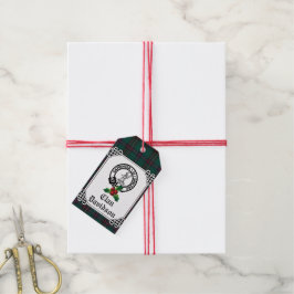Clan Davidson Crest-märke & Tartan-helg  Presentetikett