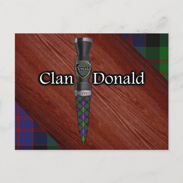 Clan Donald Tartan Sgian Dubh-blad Vykort (Framsida)