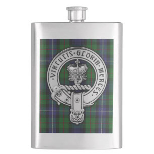 Clan Donnachaidh (Robertson) vapen / jakt-tartan Fickplunta