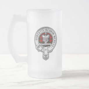 Clan Donnachaidh (Robertson) vapen & tartan Frostat Ölglas
