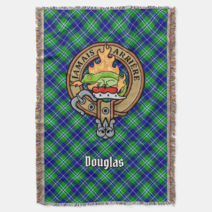 Clan Douglas vapen över tartan Filt