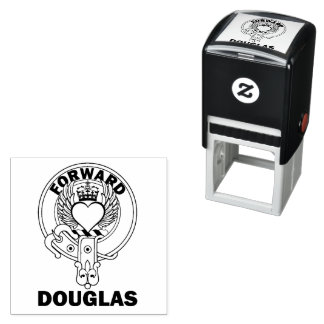 Clan Douglas Winged Heart Crest Self-inking Stamp Självfärgande Stämpel
