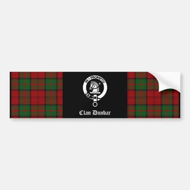 Clan Dunbar Tartan & Crest Badge Bildekal (Framsidan)