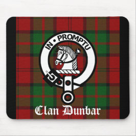 Clan Dunbar Tartan & Crest-märke Musmatta