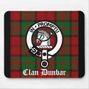 Clan Dunbar Tartan & Crest-märke Musmatta