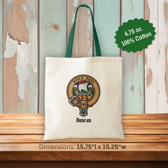 Clan Duncan Crest over Tartan Tygkasse (Skapare uppladdad)