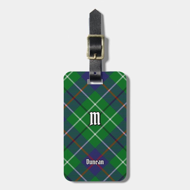 Clan Duncan Tartan Bagagebricka (Vertikal Framsida)