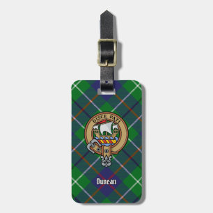 Clan Duncan-vapen över tartan Bagagebricka