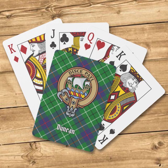 Clan Duncan-vapen över tartan Casinokort (Skapare uppladdad)
