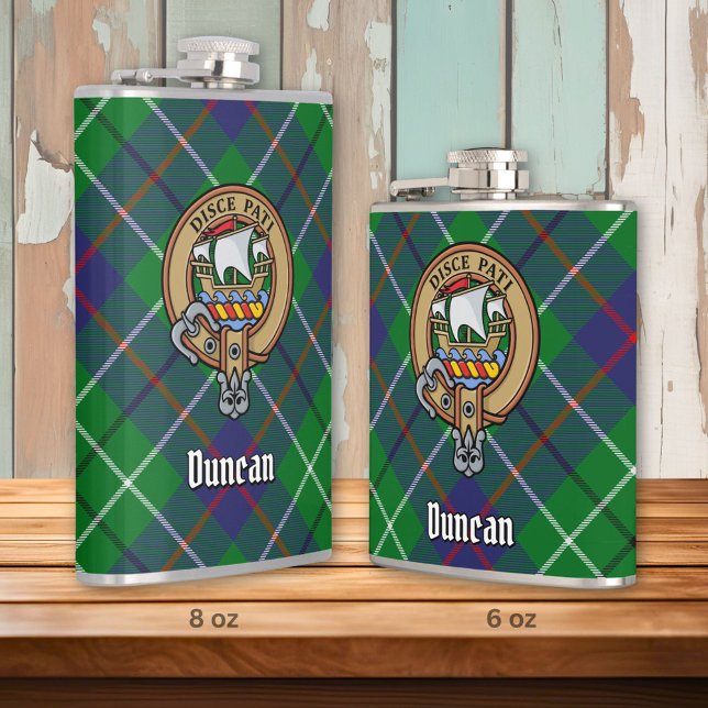 Clan Duncan-vapen över tartan Fickplunta (Skapare uppladdad)