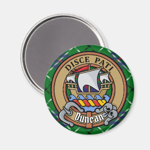 Clan Duncan-vapen över tartan Magnet