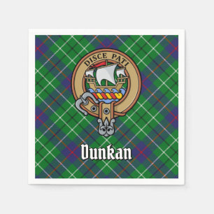 Clan Duncan-vapen över tartan Pappersservett