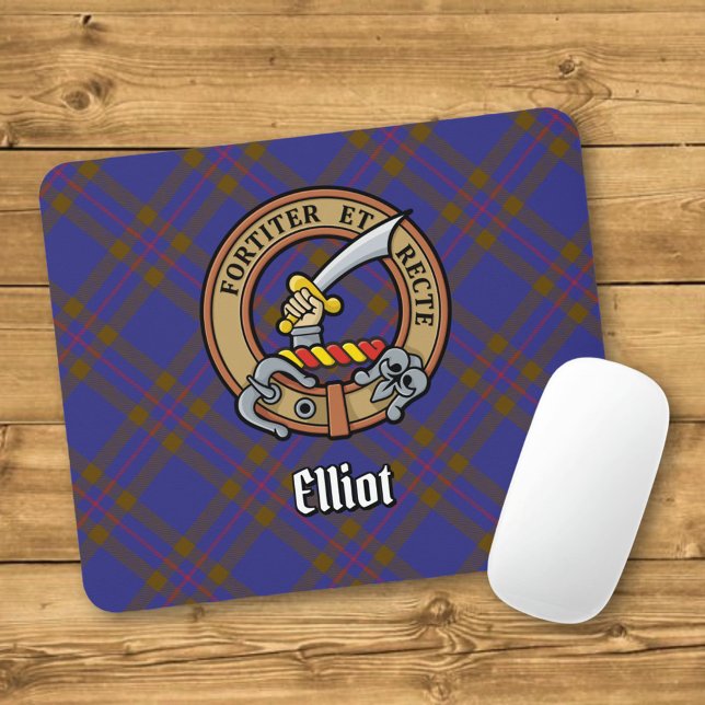 Clan Elliot-vapen över modern tartan Musmatta (Skapare uppladdad)