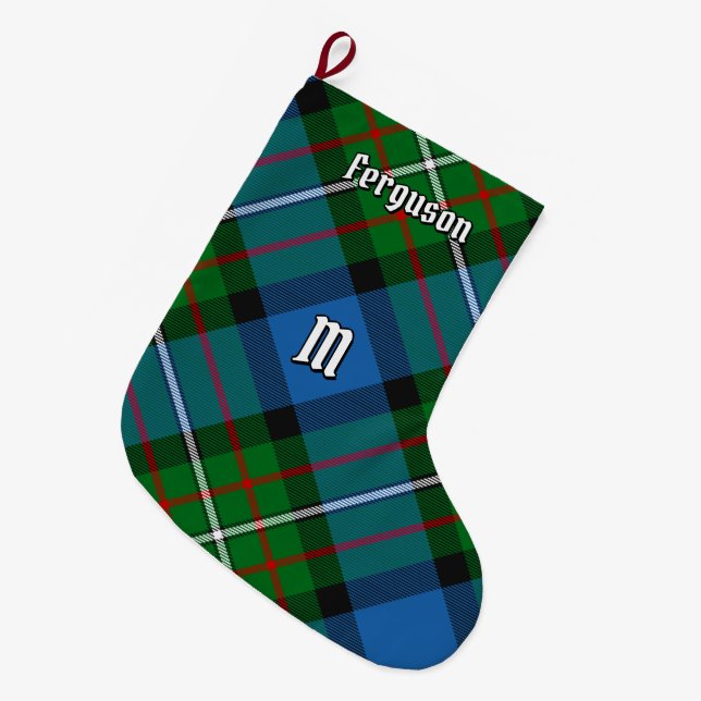 Clan Ferguson Tartan Christmas Stocking Stor Julstrumpa (Framsidan (Hängande))