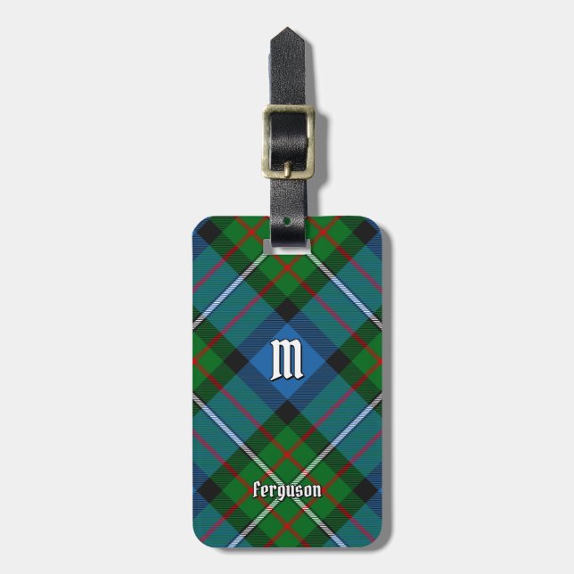 Clan Ferguson Tartan Luggage Tag Bagagebricka (Vertikal Framsida)