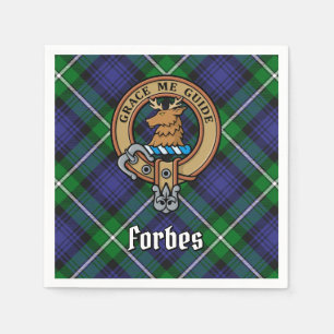 Clan Forbes vapen över tartan Pappersservett