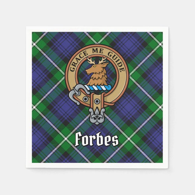 Clan Forbes vapen över tartan Pappersservett (Framsidan)