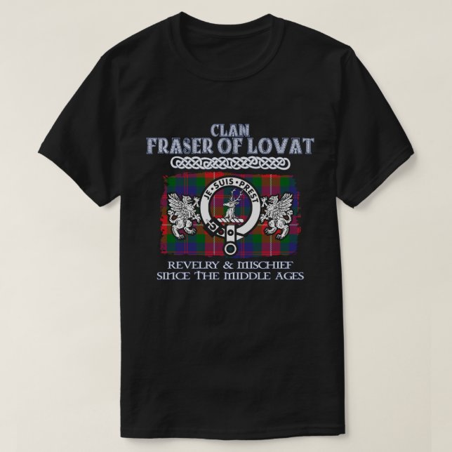 Clan Fraser of Lovat crest Scottish clans Scottish T Shirt (Design framsida)