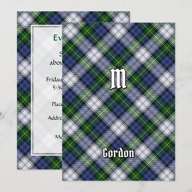 Clan Gordon Dress Tartan Invitation Inbjudningar (Fram/baksida)