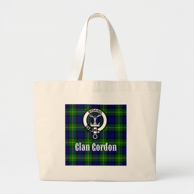 Clan Gordon Tartan-kröningsbadge Jumbo Tygkasse (Framsidan)