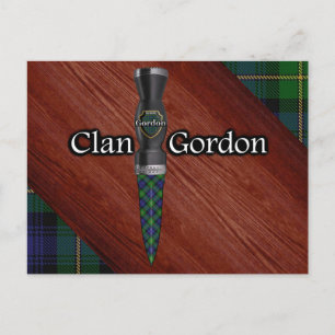 Clan Gordon Tartan Sgian Dubh-blad Vykort