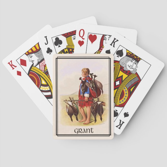 Clan Grant Classic Skottland Spel Kort (Baksidan)