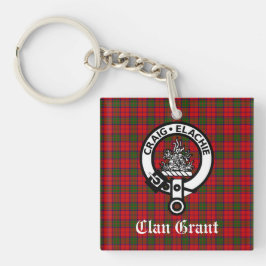 Clan Grant Crest-märke och tartan 