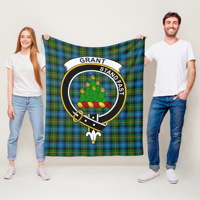 Clan Grant Jakt Tartan Rutig Fleecefilt (På plats)
