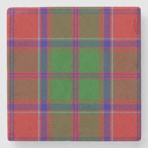 Clan Grant Tartan Plaid Stenservett Underlägg Sten