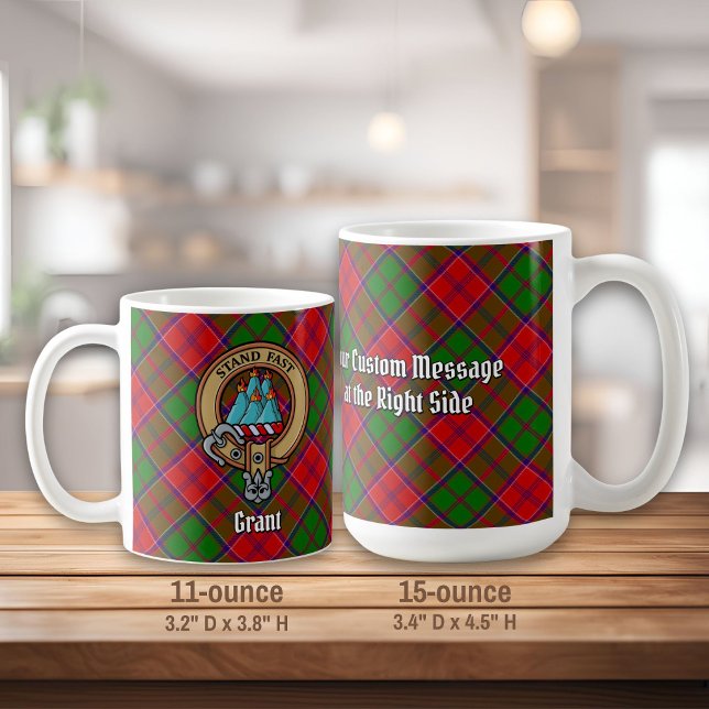 Clan Grant-vapen över tartan Kaffemugg (Skapare uppladdad)