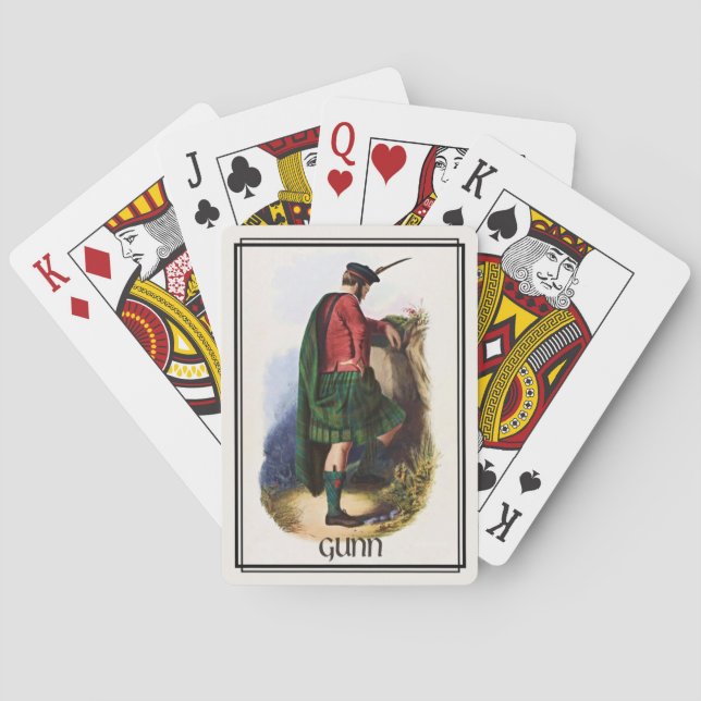 Clan Gunn Classic Skottland Däck Casinokort (Baksidan)