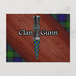 Clan Gunn Tartan Sgian Dubh-blad Vykort