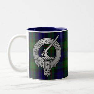 Clan Gunn vapen & Tartan - Fornnordiska Två-Tonad Mugg