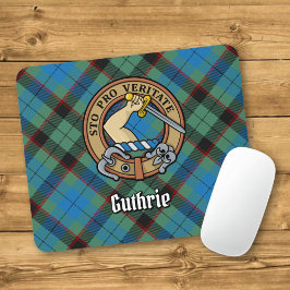 Clan Guthrie-vapen över tartan Musmatta