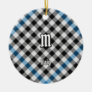 Clan Haig Check Tartan Julgransprydnad Keramik