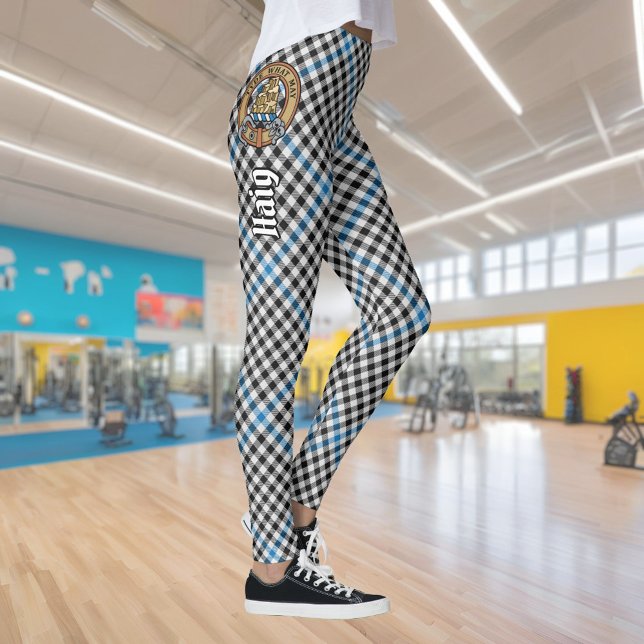 Clan Haig Crest over Check Tartan Leggings (Skapare uppladdad)