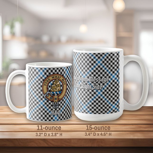 Clan Haig-vapen över Check-ruta Kaffemugg (Skapare uppladdad)