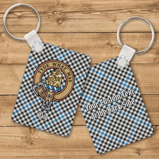 Clan Haig-vapen över Check-tartan Nyckelring (Skapare uppladdad)