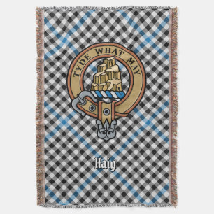 Clan Haig-vapen över tartan Filt