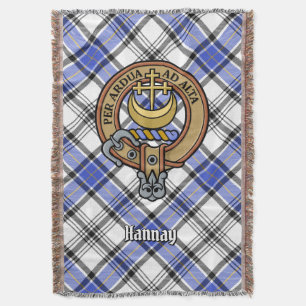 Clan Hannay-vapen över tartan Filt