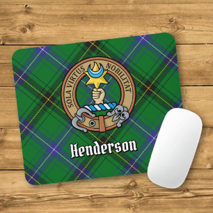 Clan Henderson-vapen över tartan Musmatta