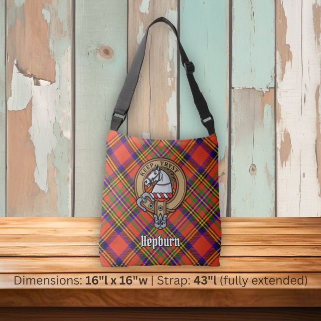Clan Hepburn-vapen över tartan Axelväska (Skapare uppladdad)
