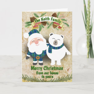 Clan Keith Tartan Plaid Jul Helgkort
