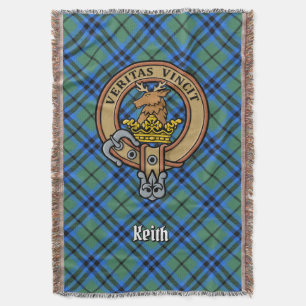 Clan Keith-vapen över tartan Filt